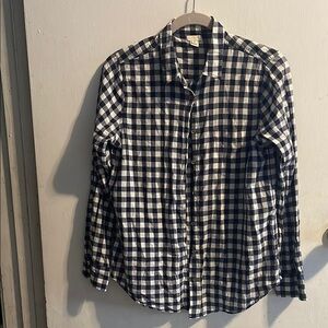 J. Crew Black‎ and White Casual Button Down Shirt